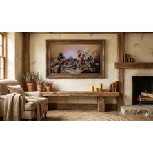 Believe Meyve Şöleni Jakarlı Dokuma Goblen  Dekoratif Çerçevesiz Pano Tablo 70*120