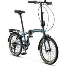 Feyza Design Katlanabilir Bisiklet 20 Jant Vitesli P. Blue Gold Renkli