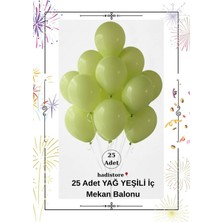 Yağ Yeşili 25 Adet 11-12” Iç Mekan Parti Balonu – Sağlığa Zararsız, Baby Shower, Nişan & Doğum Günü