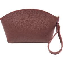 Yul Atelier Premium Metal Fermuarlı Makyaj Çantası Kalın Kırışmaz Suni Deri Organizer