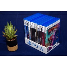 Yapı3D Ps5 Oyun Standı | Playstation 5 Uyumlu Oyun Tutucu & Düzenleyici | Masaüstü ve Raf Tipi | Beyaz | Ps5 Oyun Koleksiyonu Düzenleyici