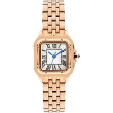 Essence Kadın Kol Saati Rose Gold Paslanmaz Çelik Kordon Beyaz Kadran 5ATM