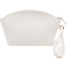 Yul Atelier Premium Metal Fermuarlı Makyaj Çantası Kalın Kırışmaz Suni Deri Organizer