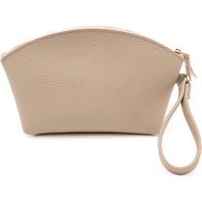 Yul Atelier Premium Metal Fermuarlı Makyaj Çantası Kalın Kırışmaz Suni Deri Organizer