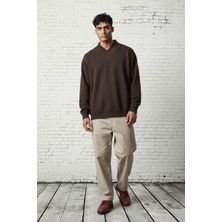 Black Steel Şal Yaka Selanik Örgü Erkek Sweatshırt