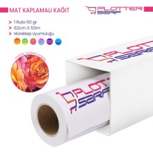 Plotter Sarf Plottersarf® Premium Mat Coated Kağıt (Kaplamalı) 90 gr Rulo 62 cm x 50 mt  (1 Rulo)