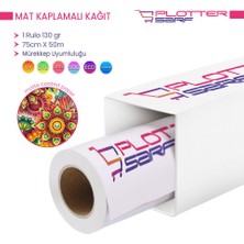 Plotter Sarf Plottersarf® Premium Mat Coated Kağıt (Kaplamalı) 130 gr Rulo 75 cm x 50 mt  (1 Rulo)