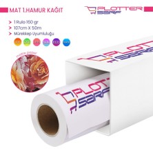 Plotter Sarf Plottersarf® Premium 1 .hamur Mat Kağıt Afiş Kağıdı 160 gr Rulo 107 cm x 50MT (1 Rulo)