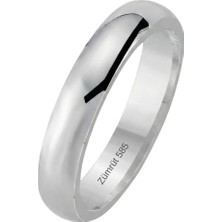 Zümrüt Sarraf 14 Ayar Altın 5 mm Beyaz Alyans