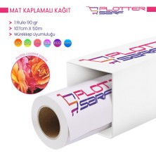Plotter Sarf Plottersarf® Premium Matt Coated Kağıt (Kaplamalı) 90 gr Rulo 107 cm x 50 mt  (1 Rulo)