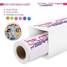 Plotter Sarf Plottersarf® Premium Mat Coated Kağıt (Kaplamalı) 230 gr Rulo 107 cm x 50 mt  (1 Rulo)