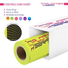 Plotter Sarf Plottersarf® Flo Fosforlu Sarı (Floresan) Kağıt Rulo 95 gr 62 cm x 100 mt  (1 Rulo)