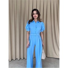 Moda Durağı Steffy Premium Kaliteli Tulum Bebe Mavi