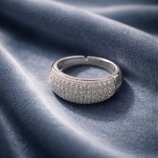 Kadın Taşlı Ayarlanabilir Çelik Yüzük