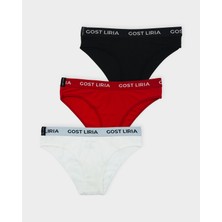GOST LİRİA Powder Trio Kadın Slip  3 Lü Paket - Çok Renkli