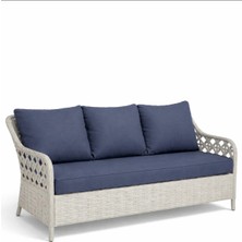 Çavdar Group Icon 3'lü Raddan Koltuk 3 Kişilik El Örmesi Bank Bahçe Balkon Teras Koltuğu