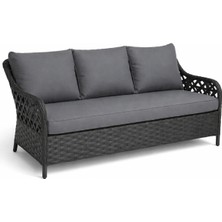 Çavdar Group Icon 3'lü Raddan Koltuk 3 Kişilik El Örmesi Bank Bahçe Balkon Teras Koltuğu