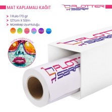 Plotter Sarf Plottersarf® Premium Mat Coated Kağıt (Kaplamalı) 170 gr Rulo 127 cm x 50 mt  (1 Rulo)