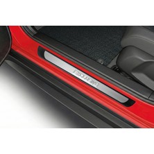 Fams Otomotiv Dacia Stepway 3D Krom + ABS Kapı Eşiği Koruma Exclusive Line 2008-2020 Arası 4 Prç P.çelik (Taşlı)