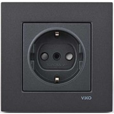 PremiumPort Şık Füme Renkli Topraklı Priz Çerçevesi, Dekorasyona Zarif Dokunuş