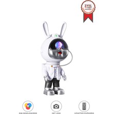 PremiumPort Samanyolu Projektör Gece Lambası, Kumandalı, Beyaz Aydınlatma, Yıldızlı Dekor