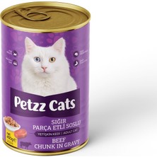 Petzzcats Sığır Etli Yetişkin Kedi Konservesi 400 gr 1 Adet