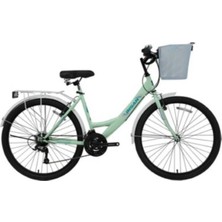 Feyza Design 23 Inci Mint Yeşil Çocuk Scooter, 3x7 Tekerlek, 34CM Vites