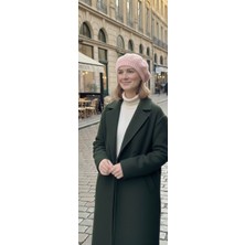 Hamze Ressam Model Dokuma Triko Kadın Bere