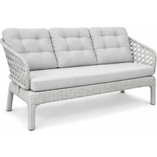 Çavdar Group Cenevre 3'lü Raddan Koltuk 3 Kişilik El Örmesi Bank Bahçe Balkon Teras Koltuğu