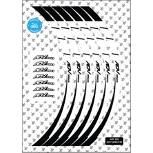 Grippatch Honda ADV350 Uyumlu Jant Şeridi - Siyah / Beyaz