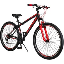 Feyza Design 29 Jant 21 Vites Ön Amortisörlü Dağ Bisikleti Siyah Kırmızı