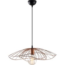 PremiumPort Modern Mat Bakır Mantar Tekli Tel Sarkıt Avize, Şık Aydınlatma Seçeneği