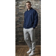 Black Steel Şal Yaka Selanik Örgü Erkek Sweatshırt