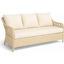 Çavdar Group Icon 3'lü Raddan Koltuk 3 Kişilik El Örmesi Bank Bahçe Balkon Teras Koltuğu