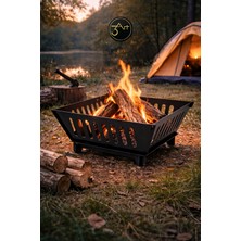 3art Metal Dekorasyon Metal Ateş Çukuru – Kamp & Bahçe Için Taşınabilir Ateşlik, Dayanıklı Tasarım