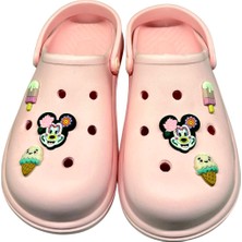 Talin Pembe Çocuk Rahat Sahil Plaj Bahçe Deniz Cross Terlik Konforlu Esnek Aksesuarlı