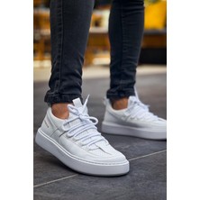 Zerenyus Saturn Premium Bağcıklı Erkek Sneaker Beyaz