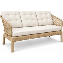 Çavdar Group Cenevre 3'lü Raddan Koltuk 3 Kişilik El Örmesi Bank Bahçe Balkon Teras Koltuğu