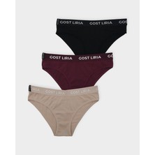 GOST LİRİA Hush Trio Kadın Slip  3 Lü Paket - Çok Renkli