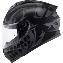 GIVI 50.X BONES MAT SİYAH-GRİ KASK