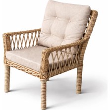 Çavdar Group Oslo Tekli Raddan Bahçe Koltuğu Bahçe Balkon Teras Tekli Minderli Sandalye Koltuk