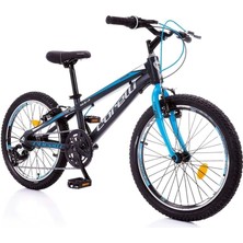 Feyza Design Çocuk Bisikleti 20" Gri Mavi Erkek Mtb Microshift 7 Vites