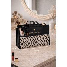 Arma House Çok Bölmeli Çanta Içi Düzenleyici Organizer - Fermuarlı Makyaj ve Kozmetik Çantası 28X18 cm