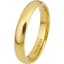 Zümrüt Sarraf 14 Ayar Altın 4 mm Bombeli Alyans