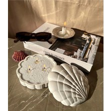 CasadiDuck Istiridye Görünümlü Kapaklı Inci Toz Mumluk 2’li