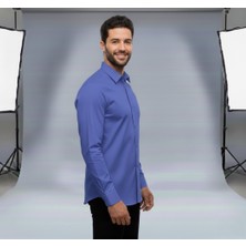 Secret Touch Erkek Slim Fit Dar Kesim Uzun Kollu Poplin Gömlek
