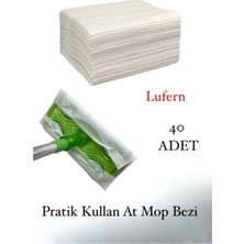 Lufern 40 Adet Tak Kullan At Islak Mop Yüzey Temizlik Bezi Havlusu Iz Bırakmaz Fayans Ahşap Duvar Büyük Boy