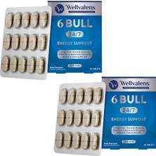Wellvalens 6 Bull Erkek Takviyesi Ikili Paket | Ginseng, L-Arginine ve COQ10