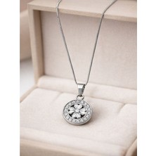 Ekonomik Sepeti Papatya Desenli Çelik Kolye