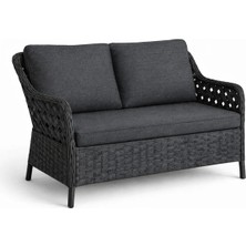 Çavdar Group Icon 2'li Raddan Koltuk 2 Kişilik El Örmesi Bank Bahçe Balkon Teras Koltuğu